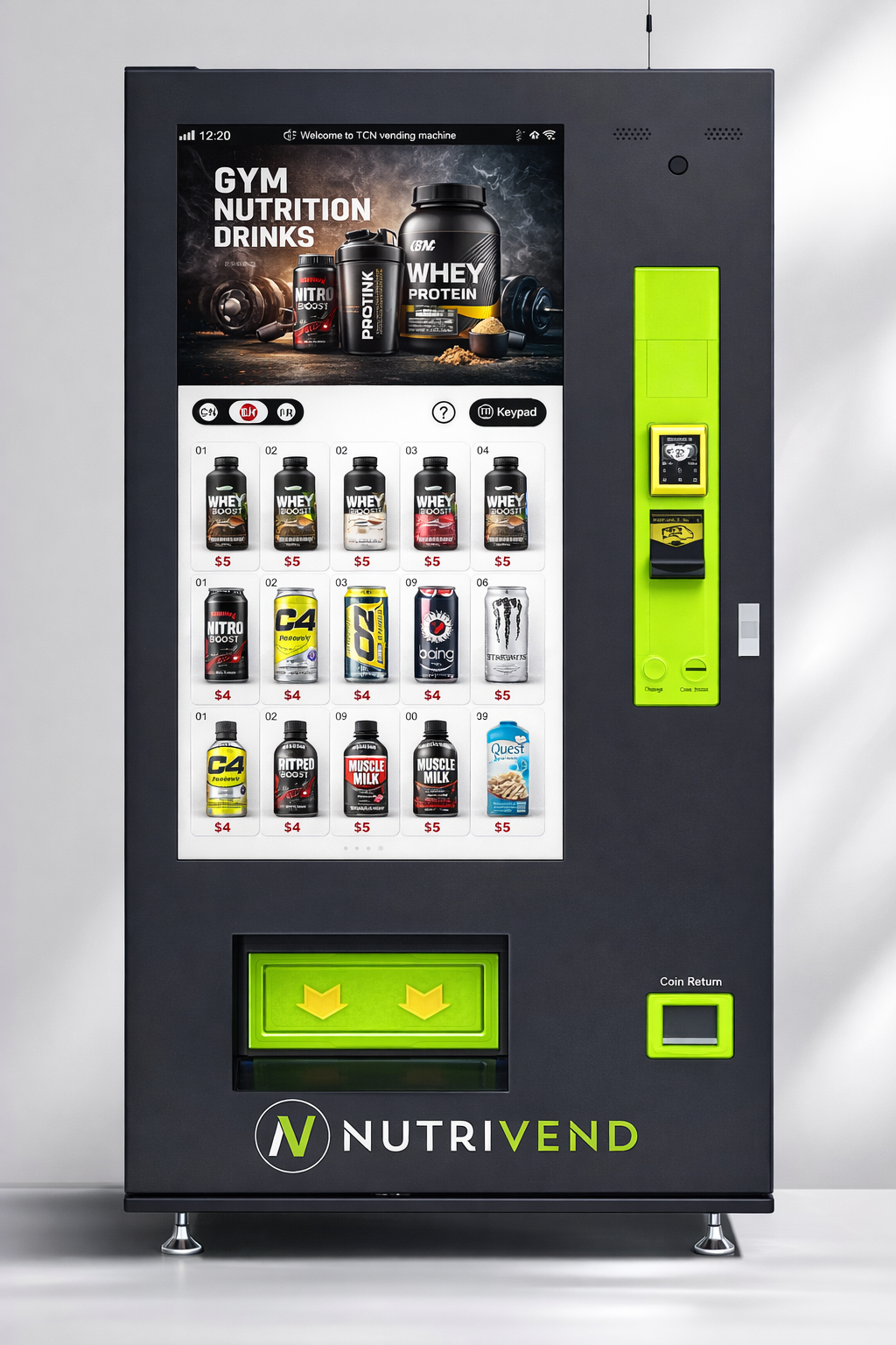 Modern vending machine in office